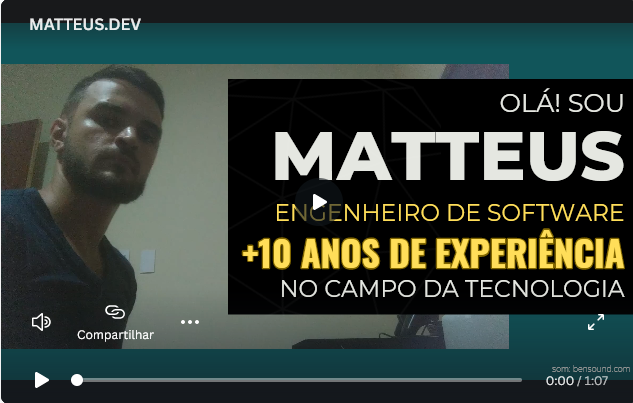 Thumbnail da apresentação sobre mim - Matteus Barbosa